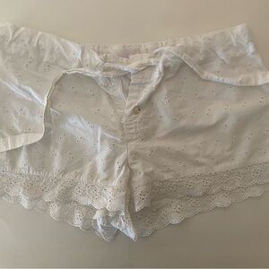 Victoria's Secret White Eyelet Pajama Shorts